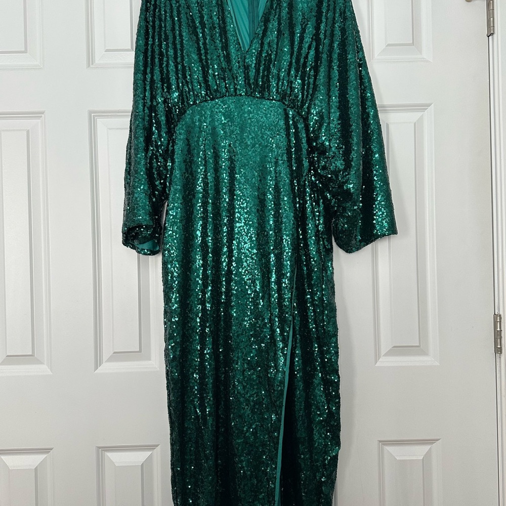 Eloquii Green Sequin Dress
